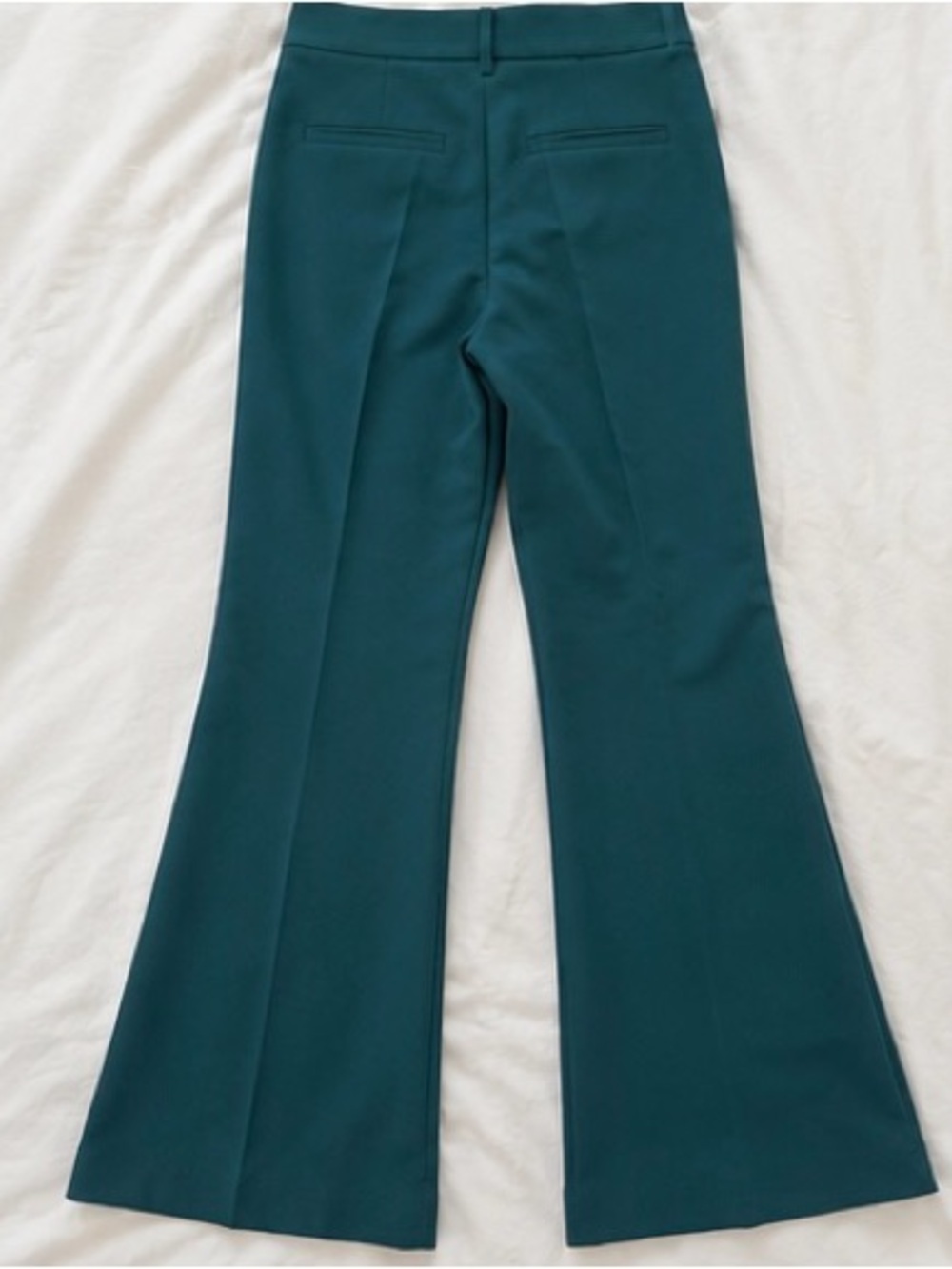 Stella Dallas Teal High Rise Flare Dress Pants Small Tailored Stretch - Picture 3 of 4